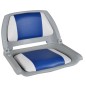 vidaXL Sedili per Barca 2 pz Pieghevoli Cuscino Blu-Bianco 41x51x48 cm vidaXL Sedili per Barca 2 pz Pieghevoli Cuscino Blu-Bianco 41x51x48 cm