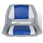 vidaXL Sedili per Barca 2 pz Pieghevoli Cuscino Blu-Bianco 41x51x48 cm vidaXL Sedili per Barca 2 pz Pieghevoli Cuscino Blu-Bianco 41x51x48 cm