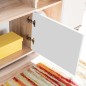 Parete Attrezzata Porta TV con Luci LED Rovere Sonoma e Bianco Parete Attrezzata Porta TV con Luci LED Rovere Sonoma e Bianco