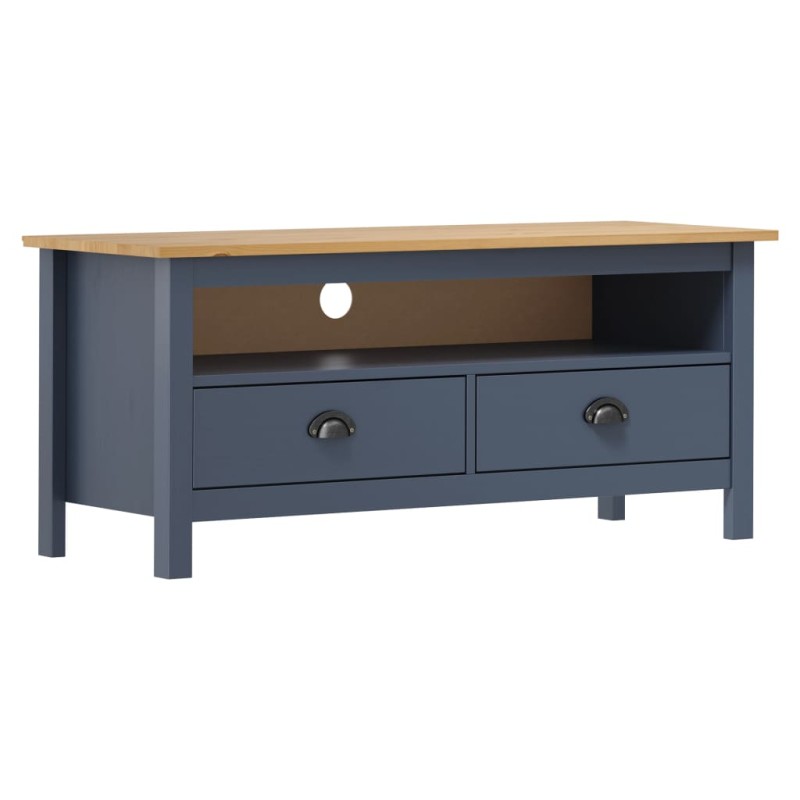 Mobile Porta TV Hill Grigio 110x40x47 cm in Legno di Pino Mobile Porta TV Hill Grigio 110x40x47 cm in Legno di Pino