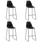 vidaXL Set da Bar 5 pz in Plastica Nero