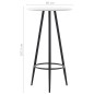 vidaXL Set da Bar 5 pz in Plastica Nero