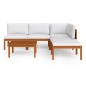 vidaXL Set Divani da Giardino 6 pz con Cuscini Crema Massello Acacia vidaXL Set Divani da Giardino 6 pz con Cuscini Crema Massello Acacia