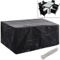 vidaXL Coperture Arredi Giardino 2pz Polyrattan 6 Persone 240x140cm vidaXL Coperture Arredi Giardino 2pz Polyrattan 6 Persone 240x140cm