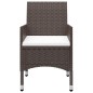 vidaXL Set da Pranzo da Giardino 3 pz Marrone in Polyrattan e Vetro vidaXL Set da Pranzo da Giardino 3 pz Marrone in Polyrattan e Vetro