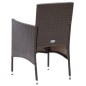 vidaXL Set da Pranzo da Giardino 3 pz Marrone in Polyrattan e Vetro vidaXL Set da Pranzo da Giardino 3 pz Marrone in Polyrattan e Vetro