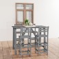 vidaXL Set da Bar da Giardino 5 pz Grigio in Legno Massello di Acacia vidaXL Set da Bar da Giardino 5 pz Grigio in Legno Massello di Acacia