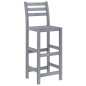 vidaXL Set da Bar da Giardino 5 pz Grigio in Legno Massello di Acacia vidaXL Set da Bar da Giardino 5 pz Grigio in Legno Massello di Acacia