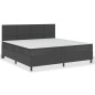 vidaXL Letto a Molle Grigio Scuro in Tessuto 200x200 cm vidaXL Letto a Molle Grigio Scuro in Tessuto 200x200 cm