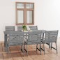 vidaXL Set Pranzo da Giardino 7 pz in Legno Massello di Acacia Grigio vidaXL Set Pranzo da Giardino 7 pz in Legno Massello di Acacia Grigio