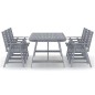 vidaXL Set Pranzo da Giardino 7 pz in Legno Massello di Acacia Grigio vidaXL Set Pranzo da Giardino 7 pz in Legno Massello di Acacia Grigio