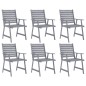 vidaXL Set Pranzo da Giardino 7 pz in Legno Massello di Acacia Grigio vidaXL Set Pranzo da Giardino 7 pz in Legno Massello di Acacia Grigio