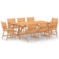 vidaXL Set Pranzo da Giardino 9 pz in Legno Massello di Acacia vidaXL Set Pranzo da Giardino 9 pz in Legno Massello di Acacia