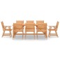 vidaXL Set Pranzo da Giardino 9 pz in Legno Massello di Acacia vidaXL Set Pranzo da Giardino 9 pz in Legno Massello di Acacia
