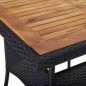 vidaXL Set Mobili da Pranzo da Giardino 3 pz Nero Polyrattan e Acacia