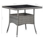 vidaXL Set Mobili da Pranzo da Giardino 5 pz Grigio Polyrattan Acacia