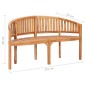 vidaXL Set Salotto da Giardino 3 pz Design Curvo in Massello di Teak vidaXL Set Salotto da Giardino 3 pz Design Curvo in Massello di Teak