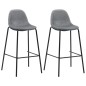 vidaXL Set da Bar 3 pz in Tessuto Grigio Chiaro
