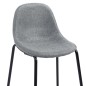 vidaXL Set da Bar 3 pz in Tessuto Grigio Chiaro