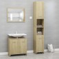 vidaXL Set Mobili da Bagno 3 pz Rovere Sonoma in Truciolato vidaXL Set Mobili da Bagno 3 pz Rovere Sonoma in Truciolato