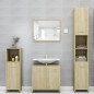 vidaXL Set Mobili da Bagno 3 pz Rovere Sonoma in Truciolato vidaXL Set Mobili da Bagno 3 pz Rovere Sonoma in Truciolato