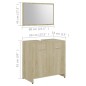 vidaXL Set Mobili da Bagno 3 pz Rovere Sonoma in Truciolato vidaXL Set Mobili da Bagno 3 pz Rovere Sonoma in Truciolato