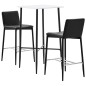 vidaXL Set da Bar 3 pz in Similpelle Nero vidaXL Set da Bar 3 pz in Similpelle Nero