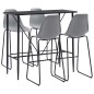 vidaXL Set da Bar 5 pz in Plastica Grigio vidaXL Set da Bar 5 pz in Plastica Grigio