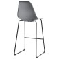 vidaXL Set da Bar 5 pz in Plastica Grigio vidaXL Set da Bar 5 pz in Plastica Grigio