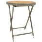 vidaXL Set Bistrot da Giardino 3 pz Polyrattan e Legno d'Acacia Grigio vidaXL Set Bistrot da Giardino 3 pz Polyrattan e Legno d'Acacia Grigio