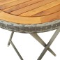 vidaXL Set Bistrot da Giardino 3 pz Polyrattan e Legno d'Acacia Grigio vidaXL Set Bistrot da Giardino 3 pz Polyrattan e Legno d'Acacia Grigio