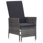 vidaXL Set Divani da Giardino 3 pz con Cuscini in Polyrattan Grigio vidaXL Set Divani da Giardino 3 pz con Cuscini in Polyrattan Grigio