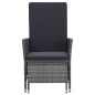 vidaXL Set Divani da Giardino 3 pz con Cuscini in Polyrattan Grigio vidaXL Set Divani da Giardino 3 pz con Cuscini in Polyrattan Grigio