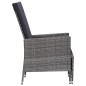 vidaXL Set Divani da Giardino 3 pz con Cuscini in Polyrattan Grigio vidaXL Set Divani da Giardino 3 pz con Cuscini in Polyrattan Grigio