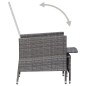 vidaXL Set Divani da Giardino 3 pz con Cuscini in Polyrattan Grigio vidaXL Set Divani da Giardino 3 pz con Cuscini in Polyrattan Grigio