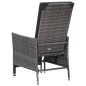 vidaXL Set Divani da Giardino 3 pz con Cuscini in Polyrattan Grigio vidaXL Set Divani da Giardino 3 pz con Cuscini in Polyrattan Grigio