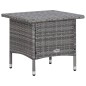vidaXL Set Divani da Giardino 3 pz con Cuscini in Polyrattan Grigio vidaXL Set Divani da Giardino 3 pz con Cuscini in Polyrattan Grigio