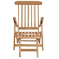 vidaXL Sdraio da Giardino con Poggiapiedi e Tavolino in Teak Massello vidaXL Sdraio da Giardino con Poggiapiedi e Tavolino in Teak Massello