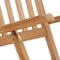 vidaXL Sdraio da Giardino con Poggiapiedi e Tavolino in Teak Massello vidaXL Sdraio da Giardino con Poggiapiedi e Tavolino in Teak Massello