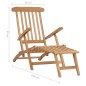vidaXL Sdraio da Giardino con Poggiapiedi e Tavolino in Teak Massello vidaXL Sdraio da Giardino con Poggiapiedi e Tavolino in Teak Massello