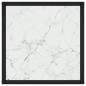 Tavolino Salotto Nero con Vetro Bianco Marmorizzato 40x40x50cm Tavolino Salotto Nero con Vetro Bianco Marmorizzato 40x40x50cm
