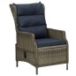 vidaXL Set da Pranzo da Giardino 9 pz con Cuscini in Polyrattan Marrone vidaXL Set da Pranzo da Giardino 9 pz con Cuscini in Polyrattan Marrone