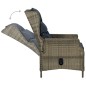 vidaXL Set da Pranzo da Giardino 9 pz con Cuscini in Polyrattan Marrone vidaXL Set da Pranzo da Giardino 9 pz con Cuscini in Polyrattan Marrone