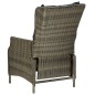 vidaXL Set da Pranzo da Giardino 9 pz con Cuscini in Polyrattan Marrone vidaXL Set da Pranzo da Giardino 9 pz con Cuscini in Polyrattan Marrone