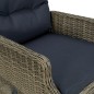 vidaXL Set da Pranzo da Giardino 9 pz con Cuscini in Polyrattan Marrone vidaXL Set da Pranzo da Giardino 9 pz con Cuscini in Polyrattan Marrone