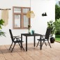 vidaXL Set da Pranzo da Giardino 3 pz Nero vidaXL Set da Pranzo da Giardino 3 pz Nero