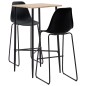 vidaXL Set da Bar 3 pz in Plastica Nero vidaXL Set da Bar 3 pz in Plastica Nero