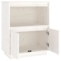 Credenza Bianca 60x34x75 cm in Legno Massello di Pino Credenza Bianca 60x34x75 cm in Legno Massello di Pino
