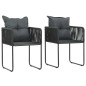 vidaXL Set da Pranzo da Giardino 3 pz in Rattan PVC Nero vidaXL Set da Pranzo da Giardino 3 pz in Rattan PVC Nero