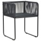 vidaXL Set da Pranzo da Giardino 3 pz in Rattan PVC Nero vidaXL Set da Pranzo da Giardino 3 pz in Rattan PVC Nero